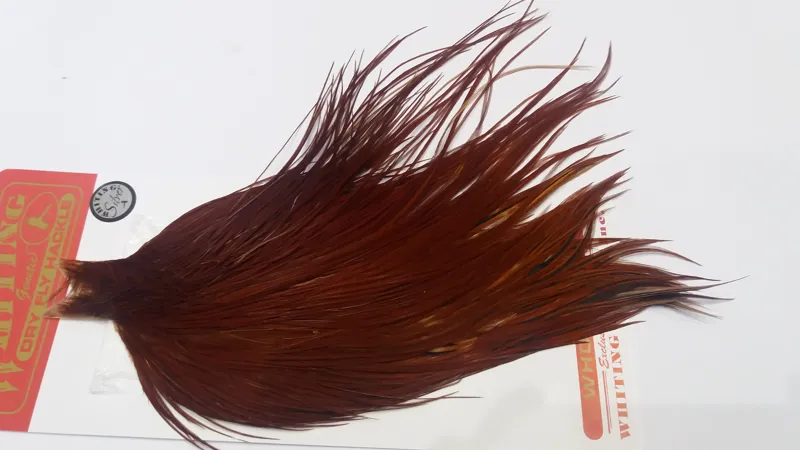 Whiting Silver Grade Dry Fly Rooster Cape in Natural Brown A-3